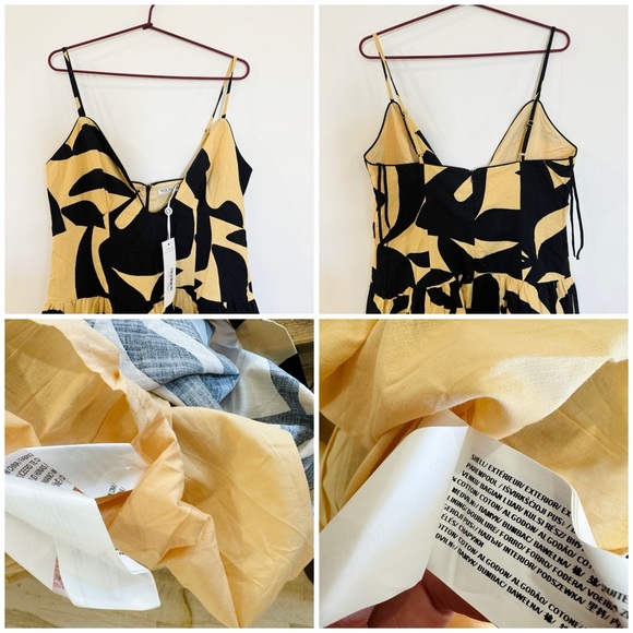 MON RENN viral bloggers favorite 100% cotton surreal midi dress NWT - Picture 13 of 16